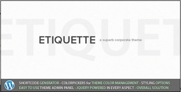 Product picture Etiquette - Superb Corporate Theme